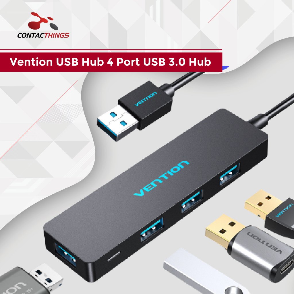 Vention USB Hub 4 Port USB 3.0 Hub Ultra-Slim Data USB Hub Super Speed ...