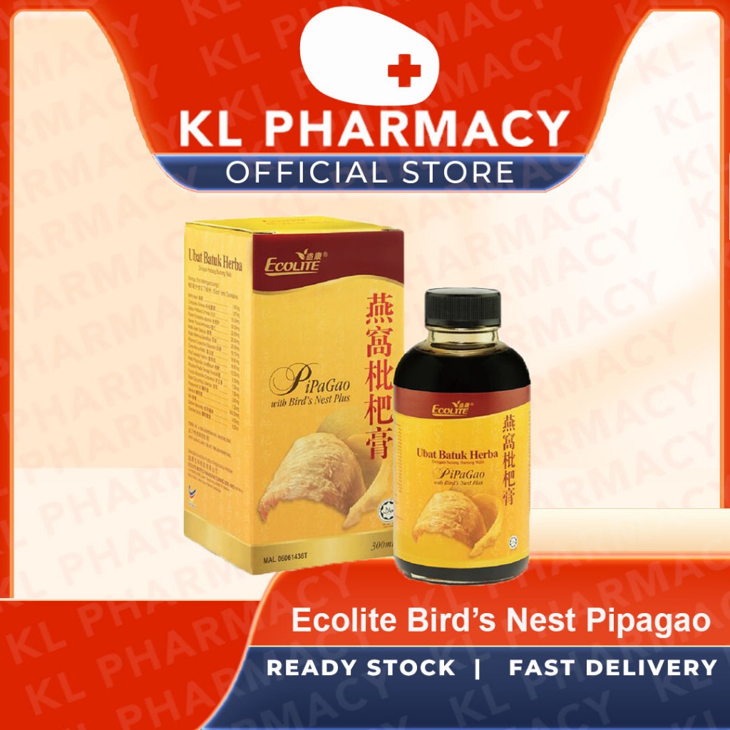 Ecolite Pipagao + Bird Nest Plus for Cough & Sore Throat Relief (300ml
