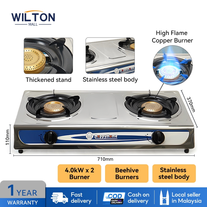 Dapur Gas Memasak Gas Stove Double Stove Desktop Gas Cooker Stove