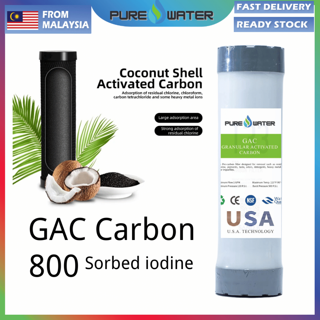 Pure Water UDF GAC Carbon Granular Activated Carbon Filter Cartridge ...