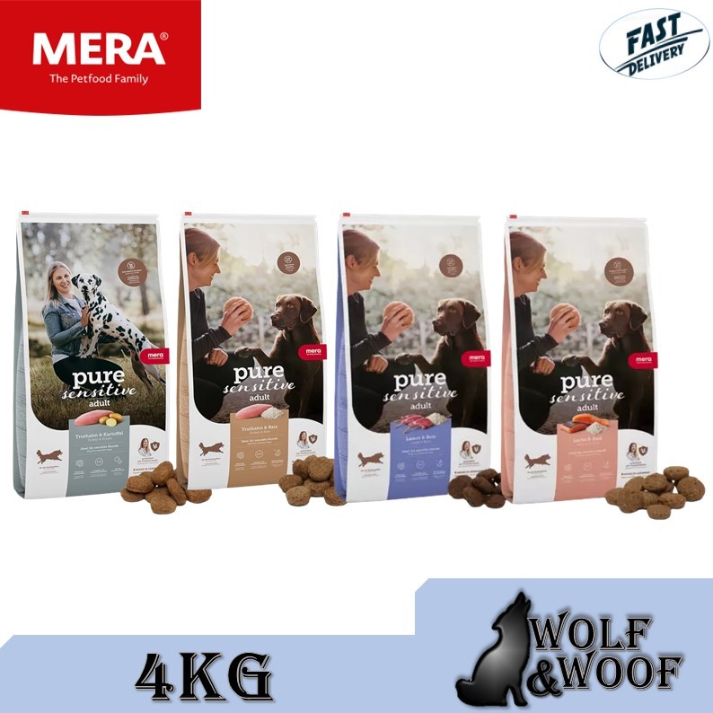 Mera Pure Sensitive Dog Dry Food 4kg (Mera Salmon & Rice, Mera Pure