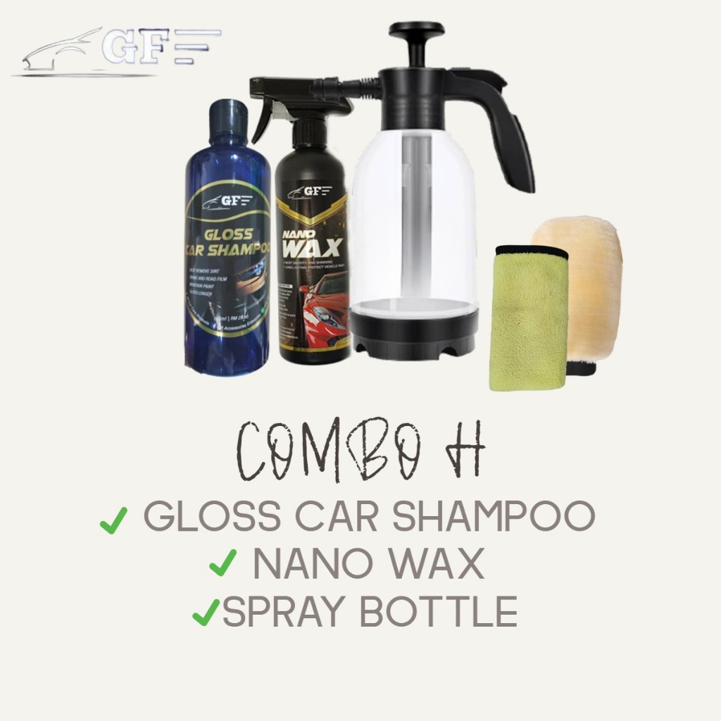 GF CAR CARE COMBO H GLOSS CAR SHAMPOO, NANO WAX, SPRAY BOTTLE Shopee Malaysia