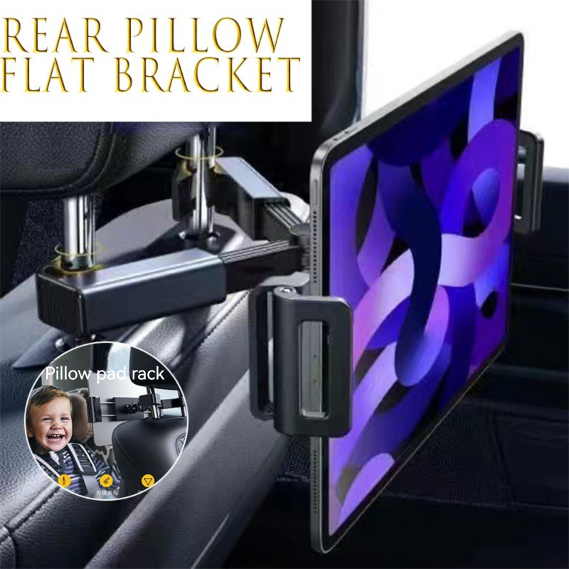 Car Headrest Tablet Tab Phone Holder 360 Rotation Car Back Seat Mount