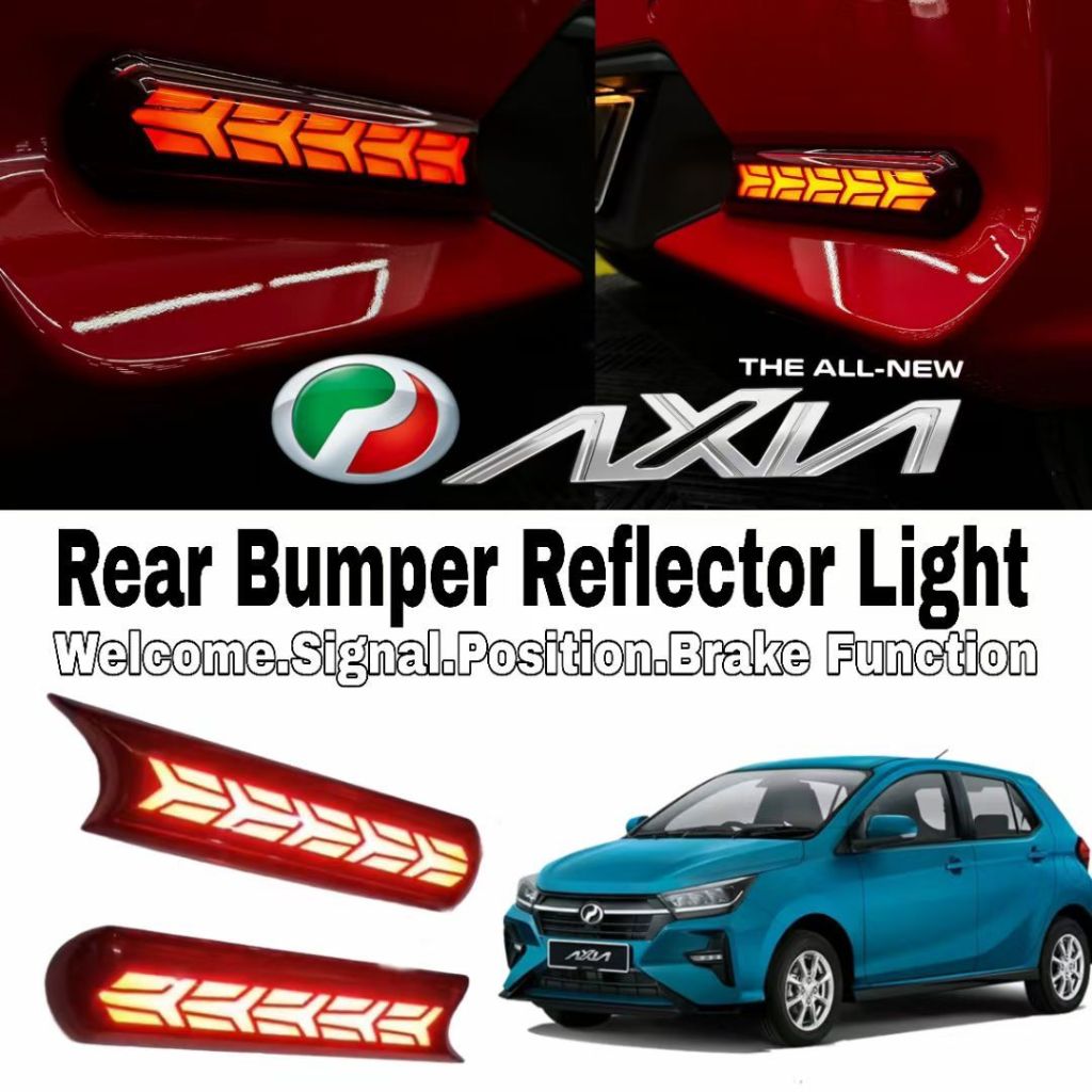 Perodua Axia 2023 Rear Bumper Lamp With Signal Running | Shopee Malaysia