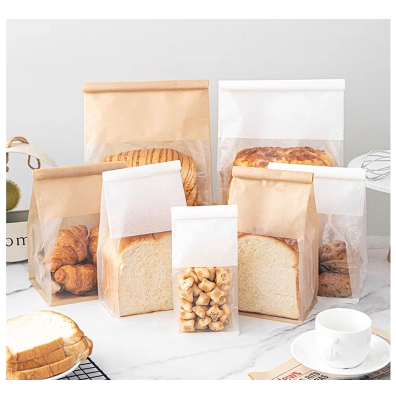 250-450g Toast bag Bread packaging bag Dessert packing bag Biscuit ...