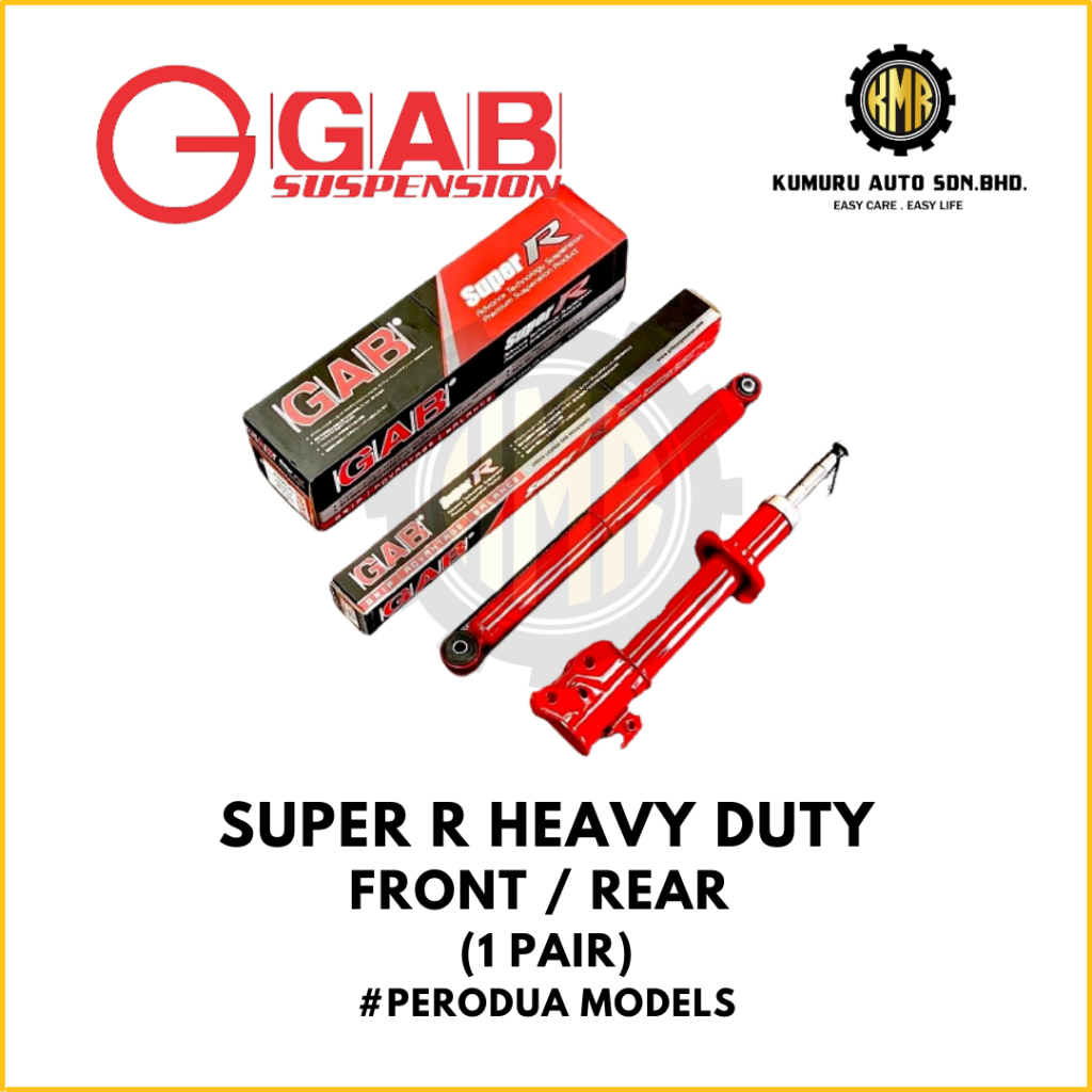 (1@Pair) GAB Gas SUPER R Sport Heavy Duty Front Rear Absorber Perodua ...