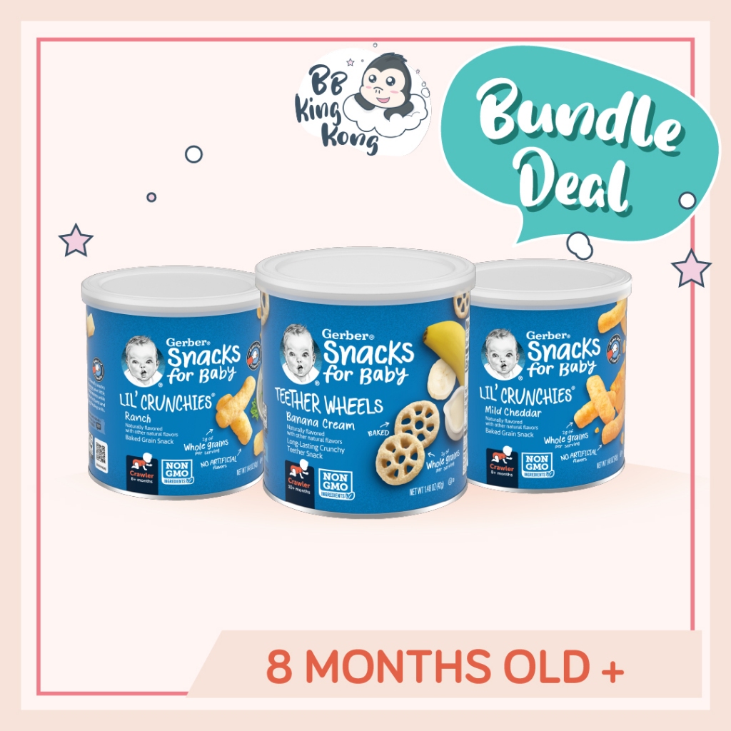 BB King Kong Gerber Crunchies Bundle (Ranch, Mild Cheddar Wheels Banana ...