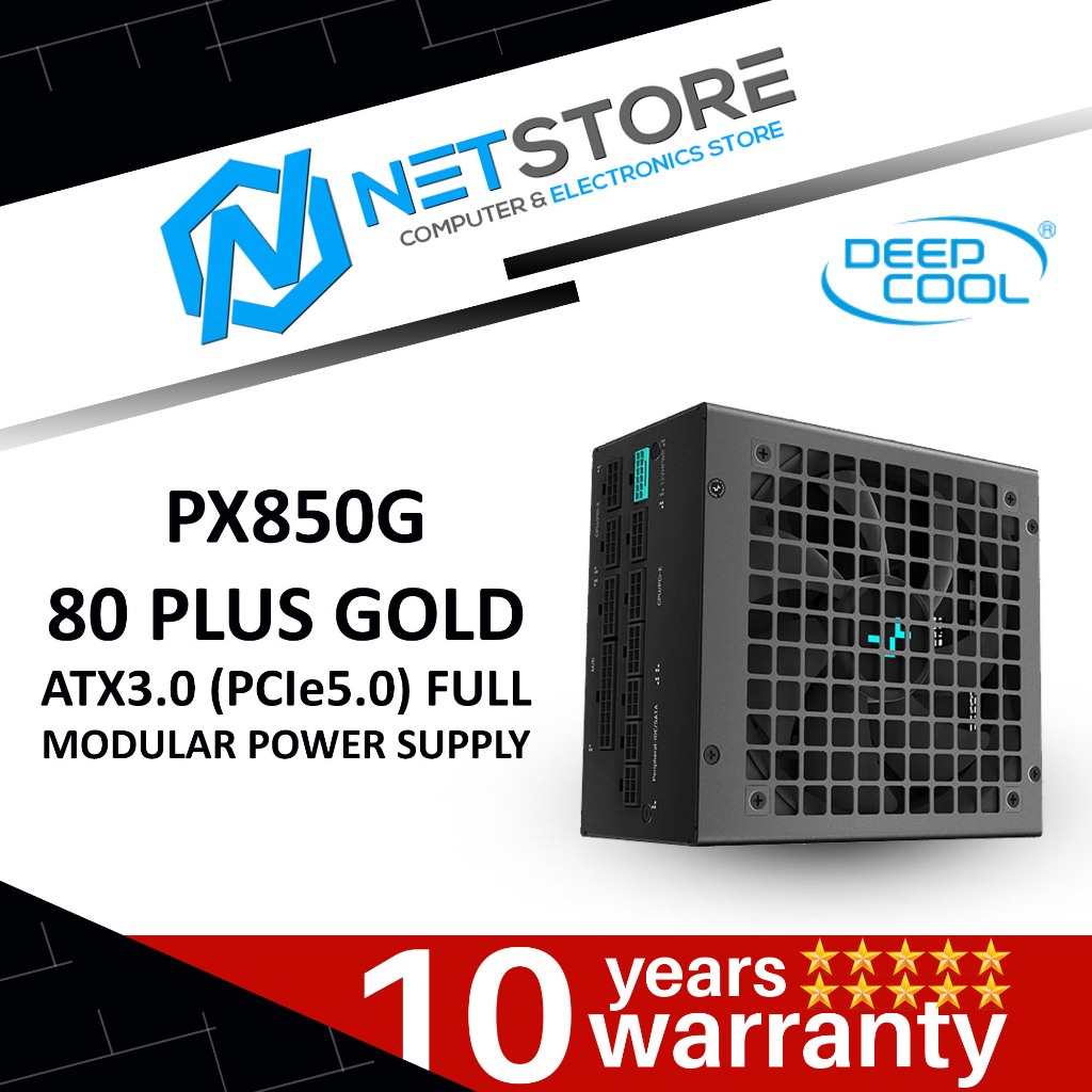 DEEPCOOL PX850G 80 PLUS GOLD ATX3.0 (PCIe5.0) FULL MODULAR POWER SUPPLY ...