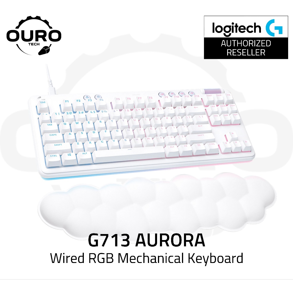 LOGITECH G713 AURORA TKL WIRED RGB LIGHTSYNC MECHANICAL GAMING KEYBOARD ...