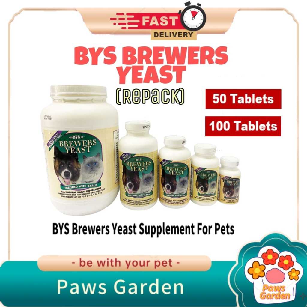 (Repack 50's /100's )BYS Brewers Yeast Vitamin For Cats & Dogs