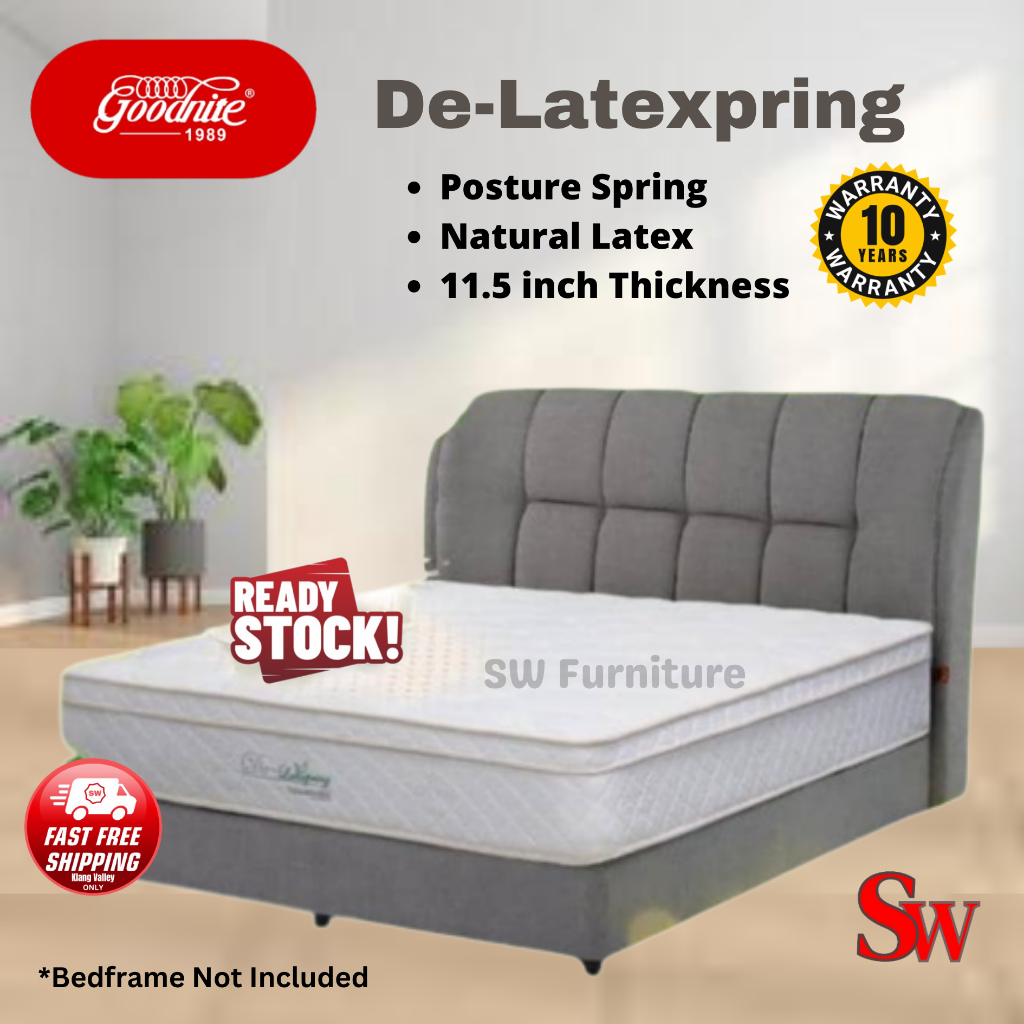 [NATURAL LATEX ]Goodnite De Latexpring 11.5inch Posture Spring Mattress ...