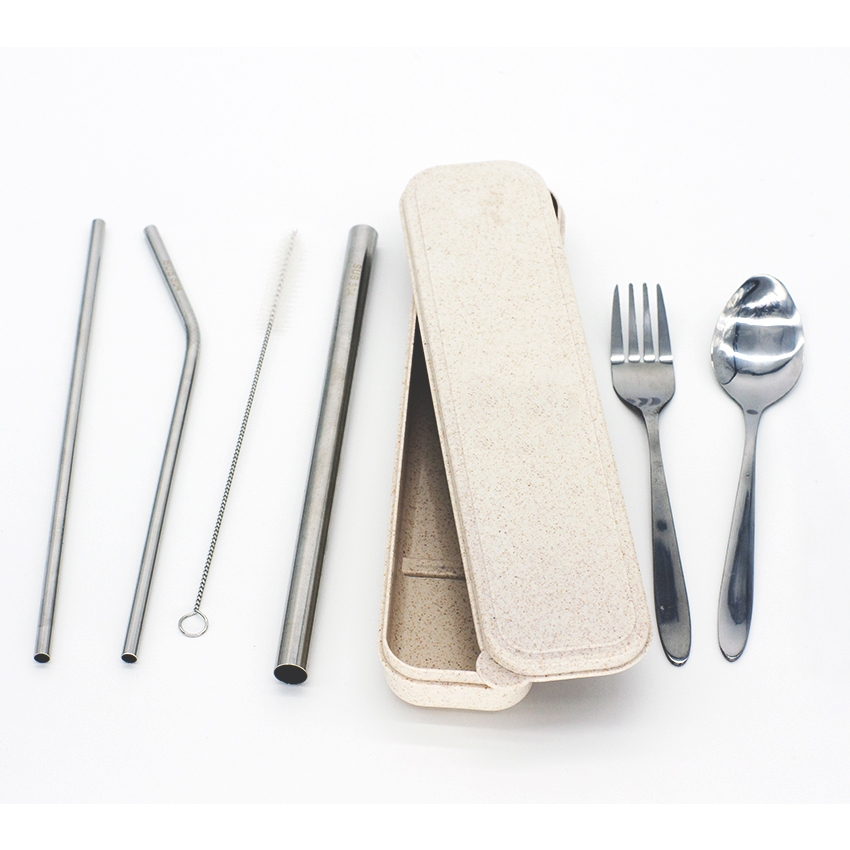 SSB02 – New Stainless Steel straw set in Box ( with cutlery ) | Shopee ...