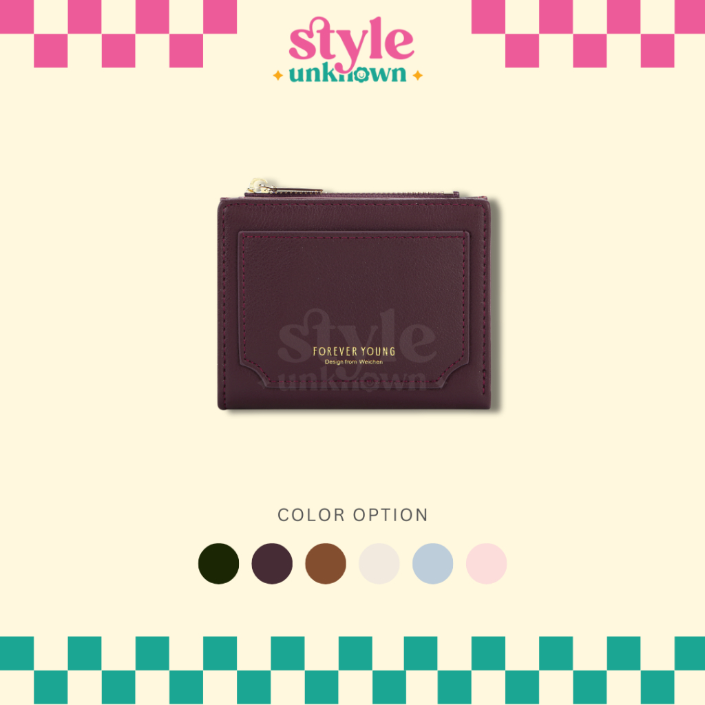 2024 FOREVER YOUNG Women Short Wallet Purse With Card Holder PU Leather ...
