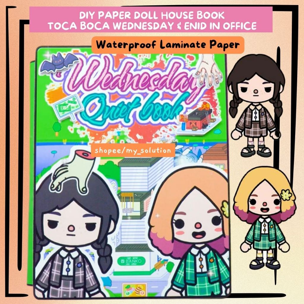 Paper Doll House Toca Boca Paperdoll Toca Boca Wednesday And Enid Paper Book House Quite Book 6130