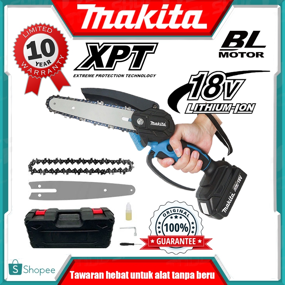 10 years warranty Makita 6.0Ah Mini 6inch Cordless Chainsaw Wood Cutter