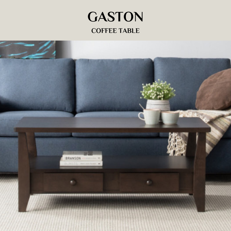 hinlim.com - GASTON Coffee Table With Slider Drawer / Modern Coffee ...
