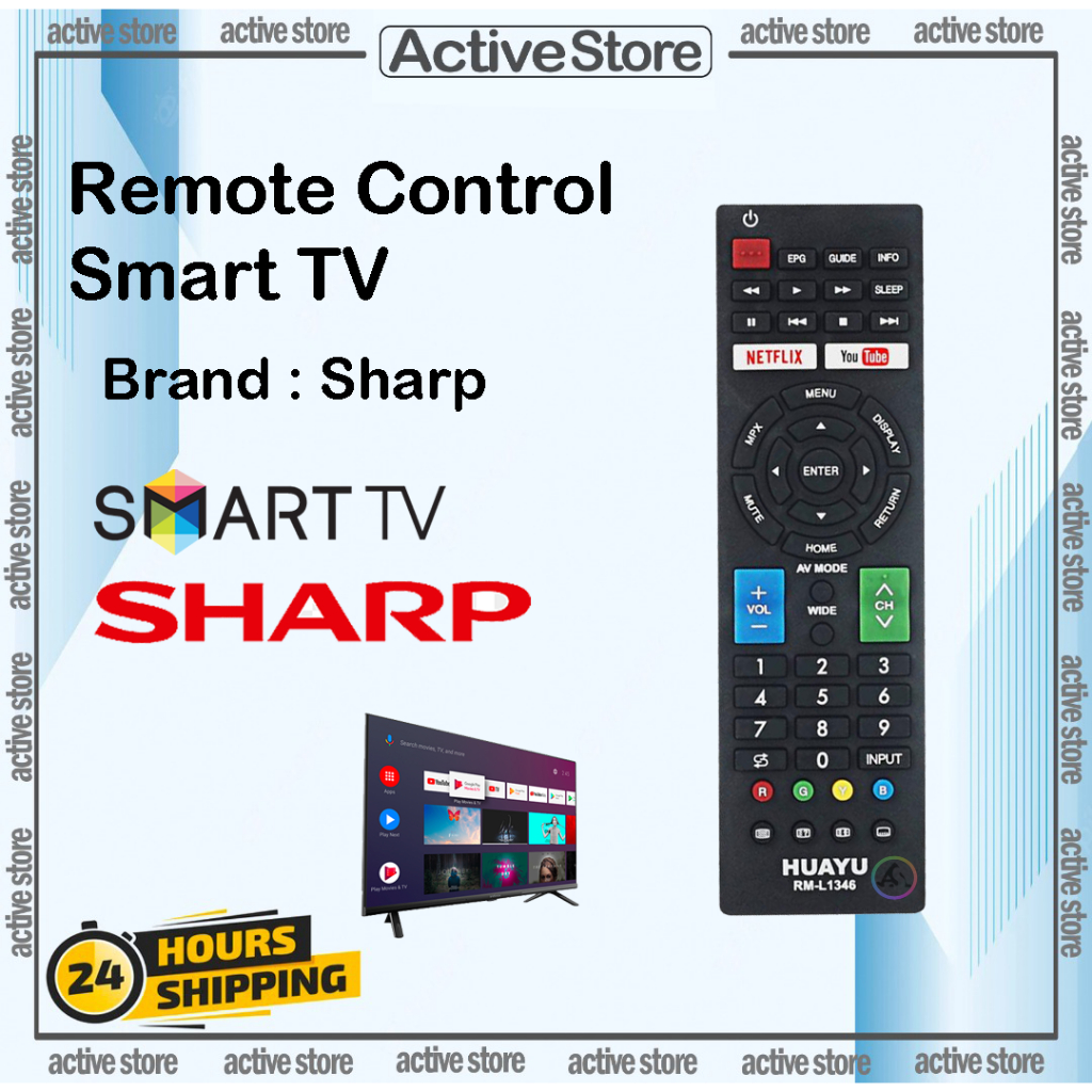 Universal Remote Control Sharp Smart TV | Shopee Malaysia
