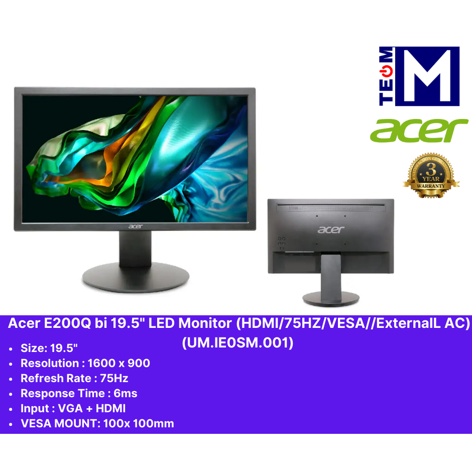 Acer E200Q bi 19.5