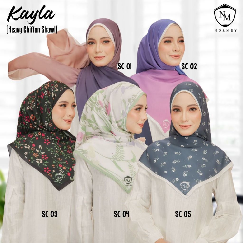 NORMEY HEAVY CHIFFON SHAWL SERIES | Shopee Malaysia