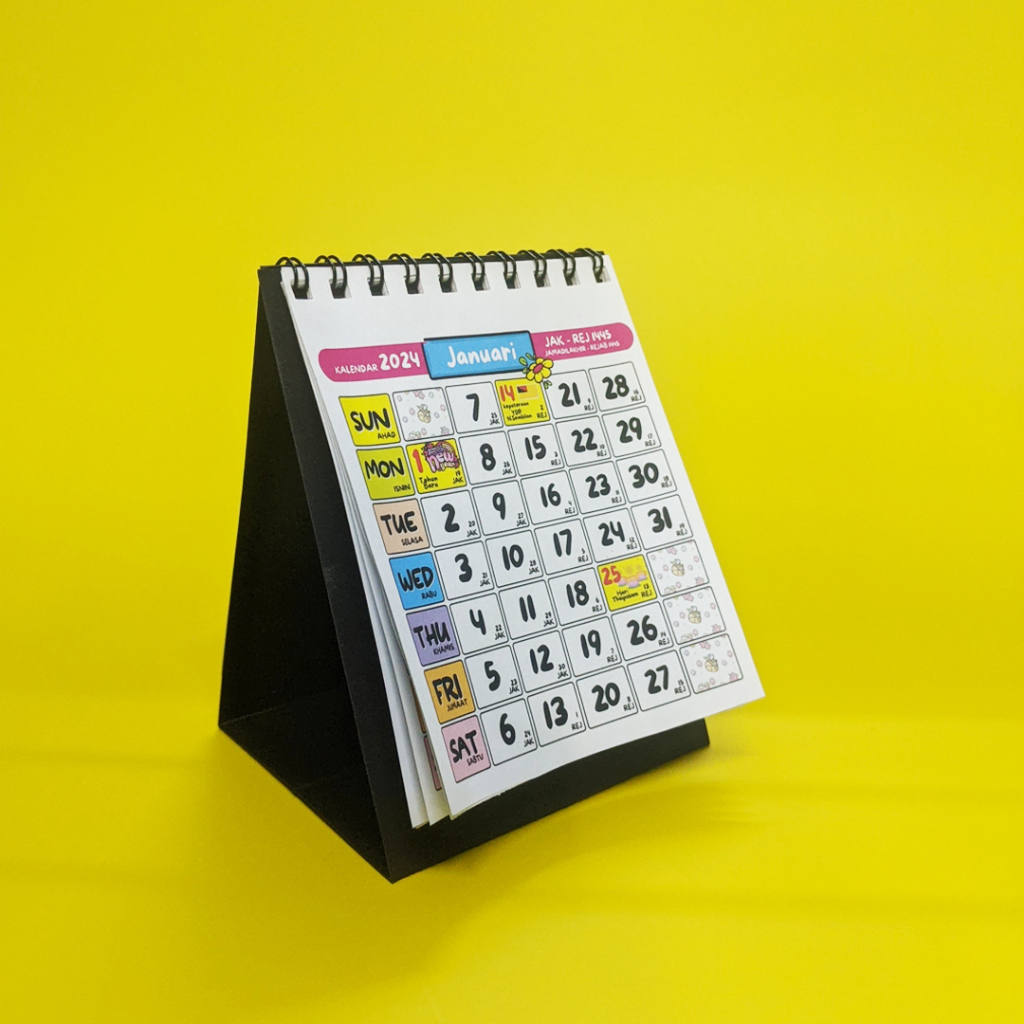 Mini Kalendar Meja 2024 ( Soft Stand ) Custom Design | Shopee Malaysia