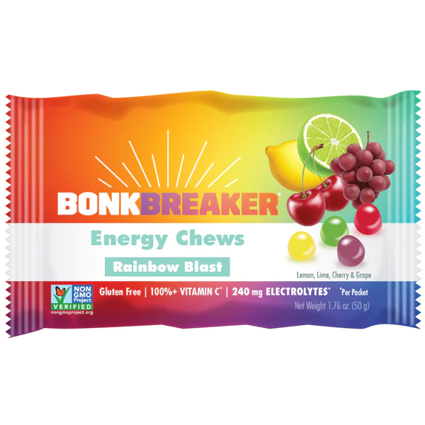 BONK BREAKER ENERGY CHEWS RAINBOW BLAST ENDURANCE IRONMAN MARATHON
