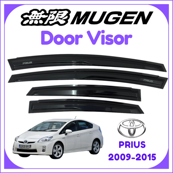 For Toyota Prius C 2012-2015 Window Visor Sun Guard Outside Mount Dark Grey 4pcs