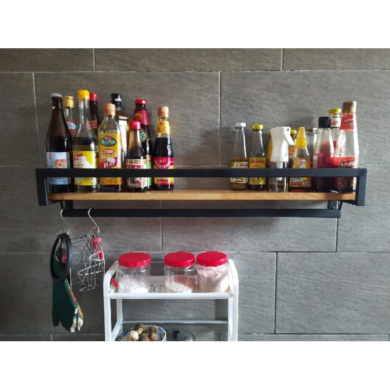 Wall mounted shelf rack (L) 90cm x (D) 15cm | Shopee Malaysia