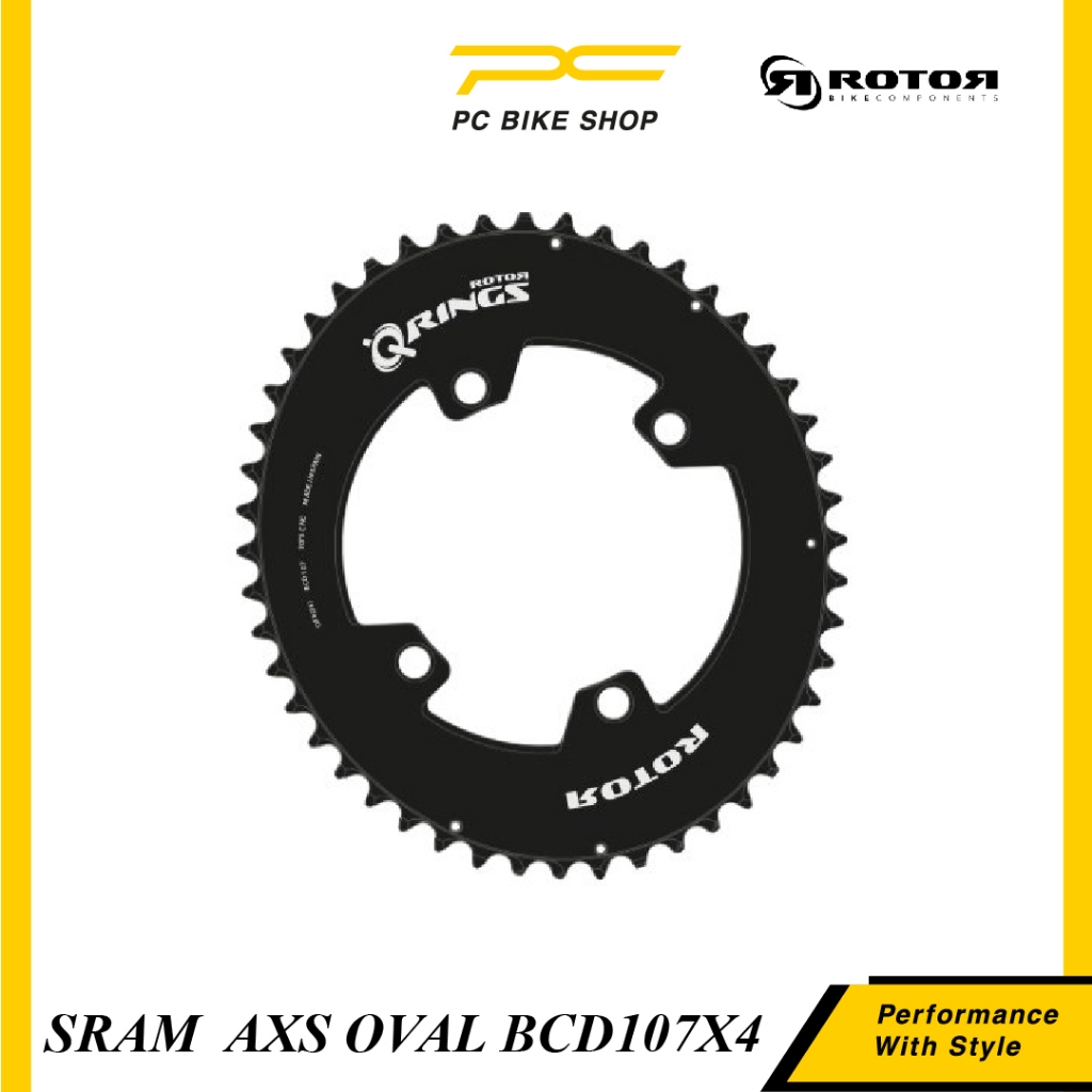 Rotor Aero Oval 107x4 Q Ring for SRAM AXS Chainring For Sram crank arm ...
