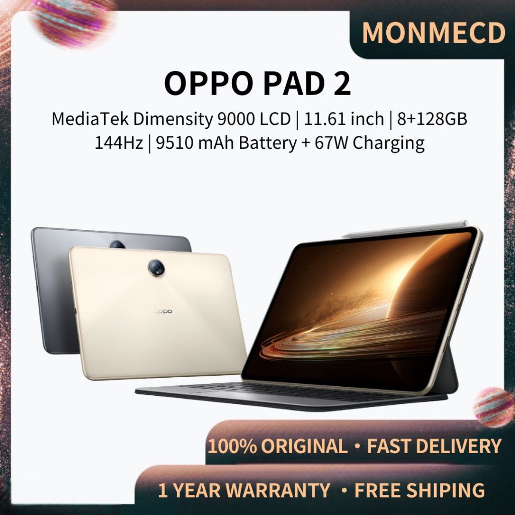 OPPO Pad 2 11.61'' Dimensity 9000 12GB 512GB Android 13 144Hz WIFI Tablet  PC