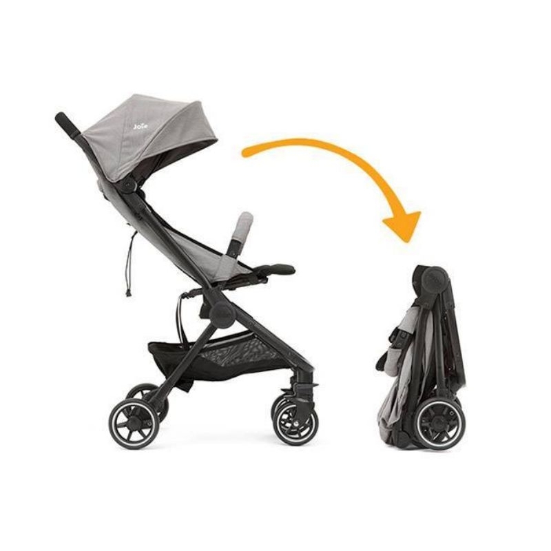 Joie Pact Lite Cabin Stroller Gray Flannel FREE Stroller Bag and Rain Cover Shopee Malaysia