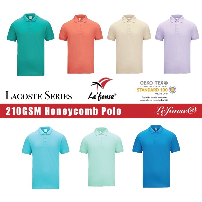 Le'fonse L01 210GSM Honeycomb Classic Polo Lacoste Series Group 4- XS ...