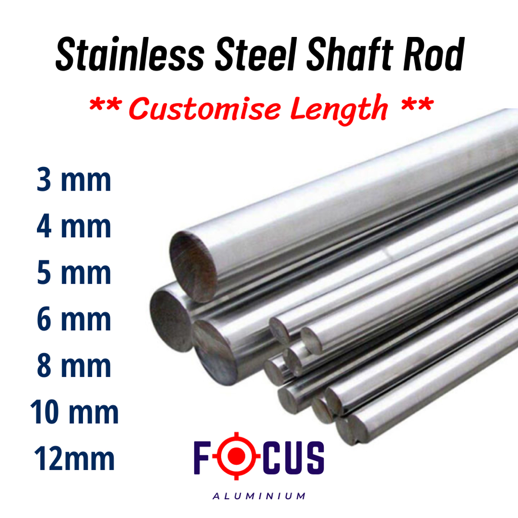 [No Sharp Edge] 304 Stainless Steel Shaft Rod øDiameter 3mm 4mm 5mm 6mm ...