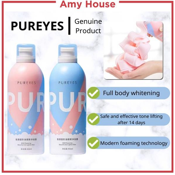 《Ready Stock》PUREYES Shower Mousse/Body Wash Moisturizing Refreshing ...