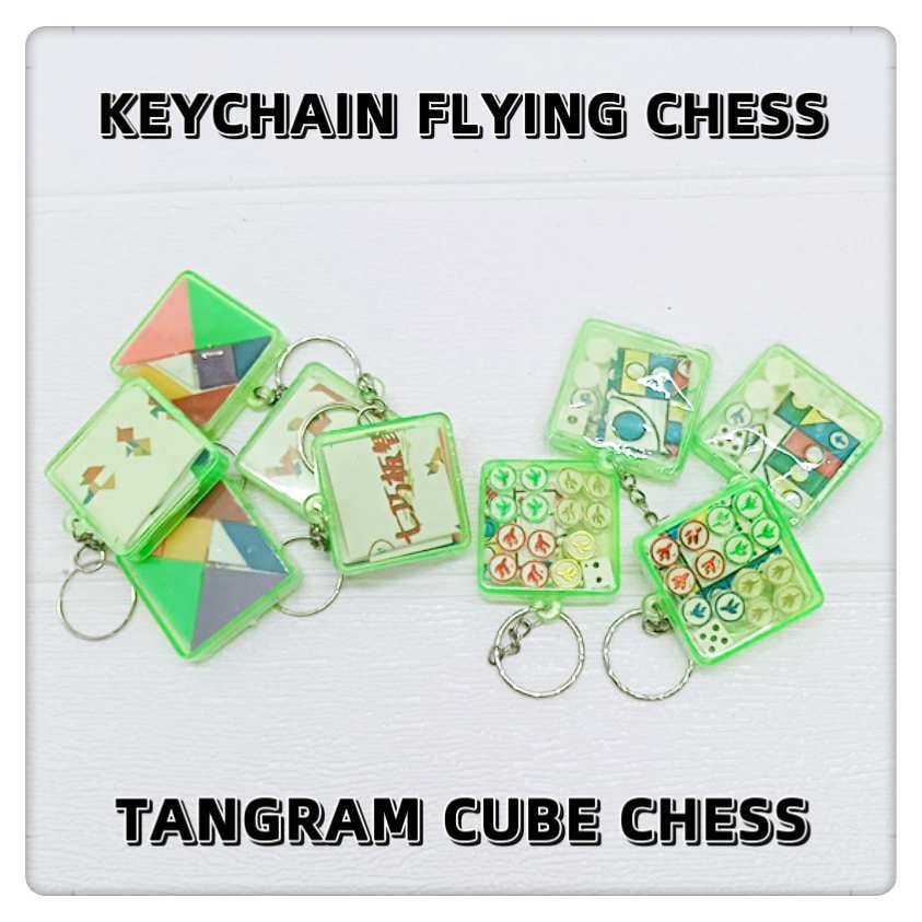 TOY CHILDREN KEYCHAIN KAPAL TERBANG CHESS KEY RING PORTABLE / TANGRAM ...