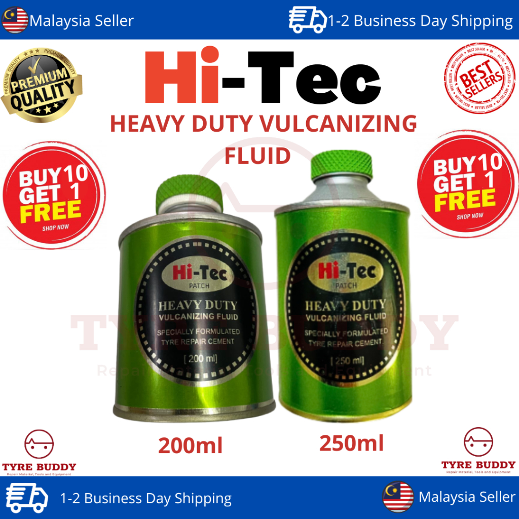 HEAVY DUTY VULCANIZING FLUID HI-TEC BUY 10 FREE 1 (200ml and 250ml ...