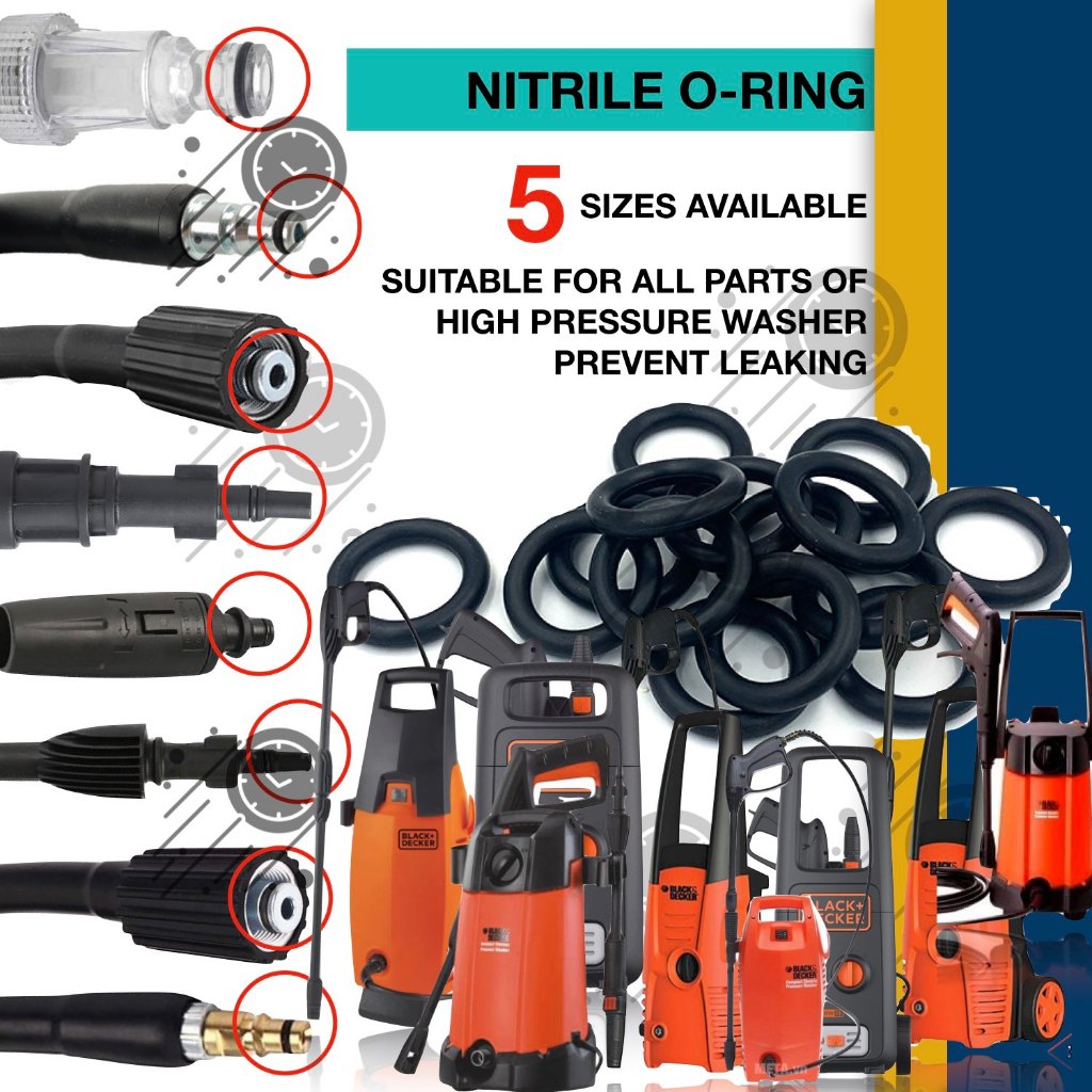 4 10 20PCS NITRILE ORING BLACK AND DECKER BW15 PW1200 PW1350