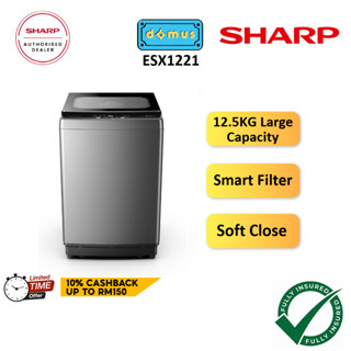 sharp 12kg top load washing machine esx1278