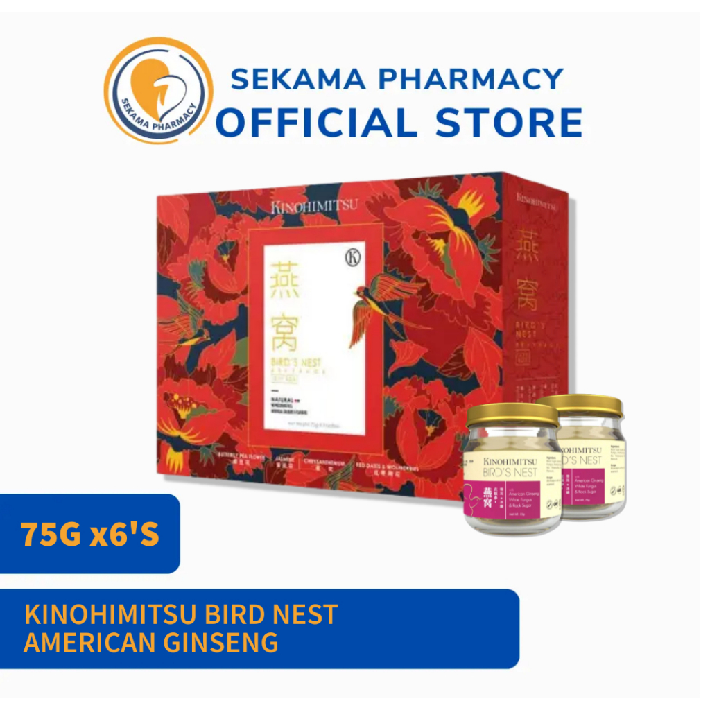 KINOHIMITSU BIRD NEST AMERICAN GINSENG 75G x 6'S (CNY PACKAGING