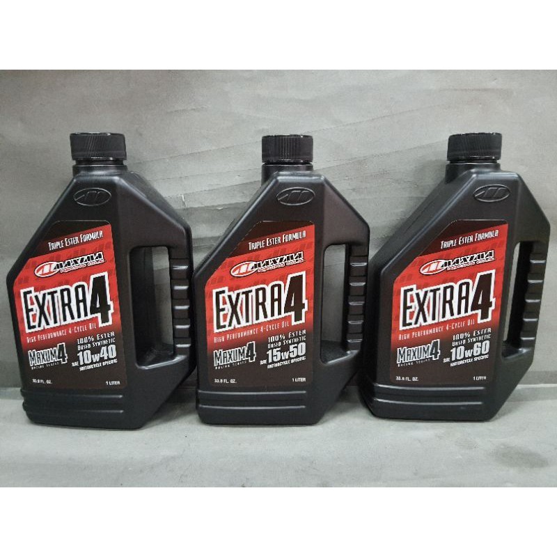 MAXIMA RACING OIL EXTRA 4 100% ESTER BASE SYNTHETIC 10W-40 15W-50 (1L ...