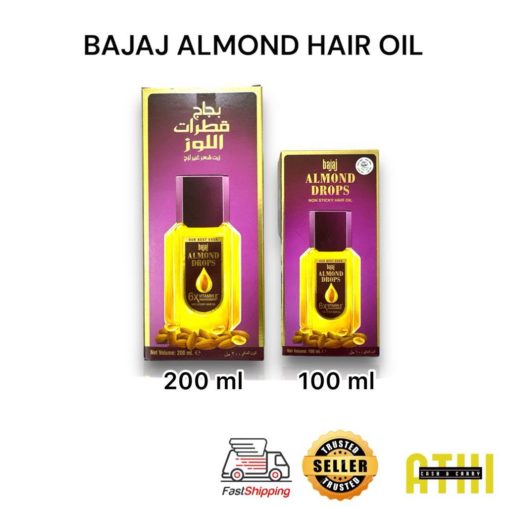 Bajaj Almond Drops Hair Oil 100ml/ 200ml Vitamin E( Non sticky hair oil