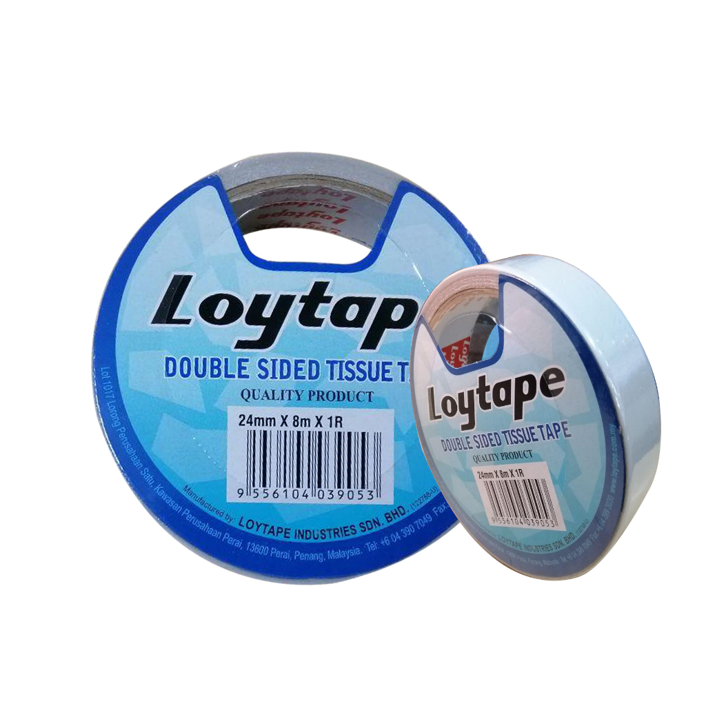 LOYTAPE DOUBLE SIDED TAPE 12mm / 18mm / 24mm X 8m | Shopee Malaysia