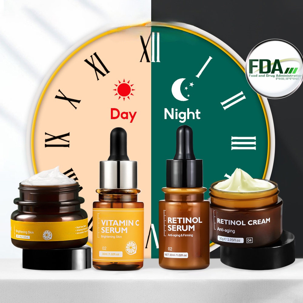Natural Retinol Sets Face Cream+Facial Serum+Vitamin C Serum+Vitamin C