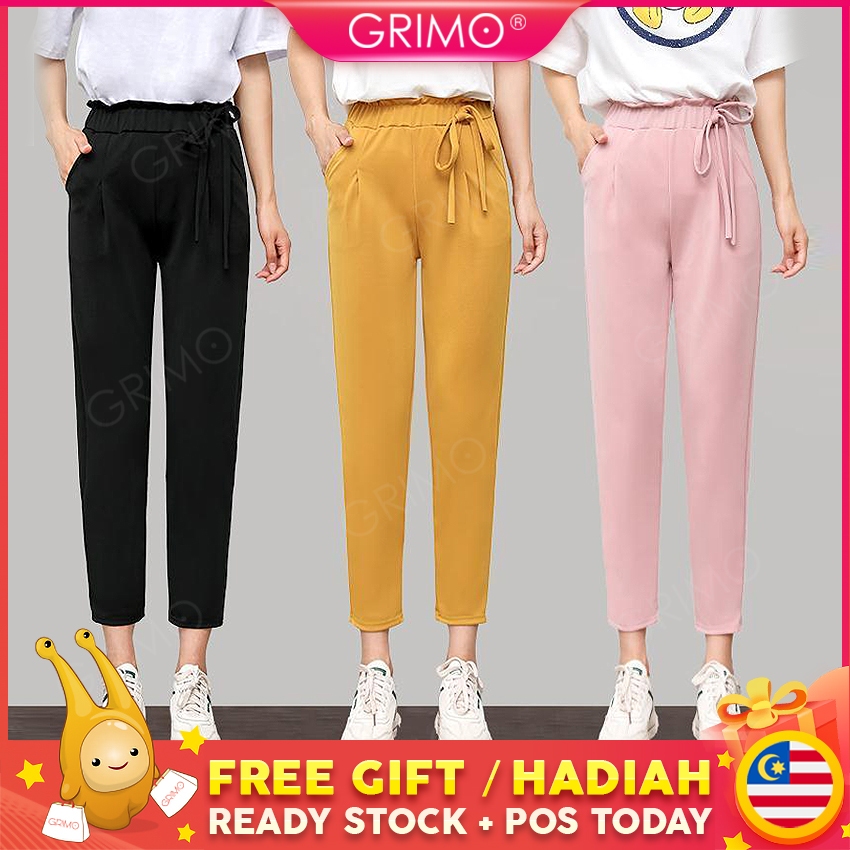 READY STOCK💝GRIMO Tailoric Long Pant Women's Legging Trousers Cotton ...