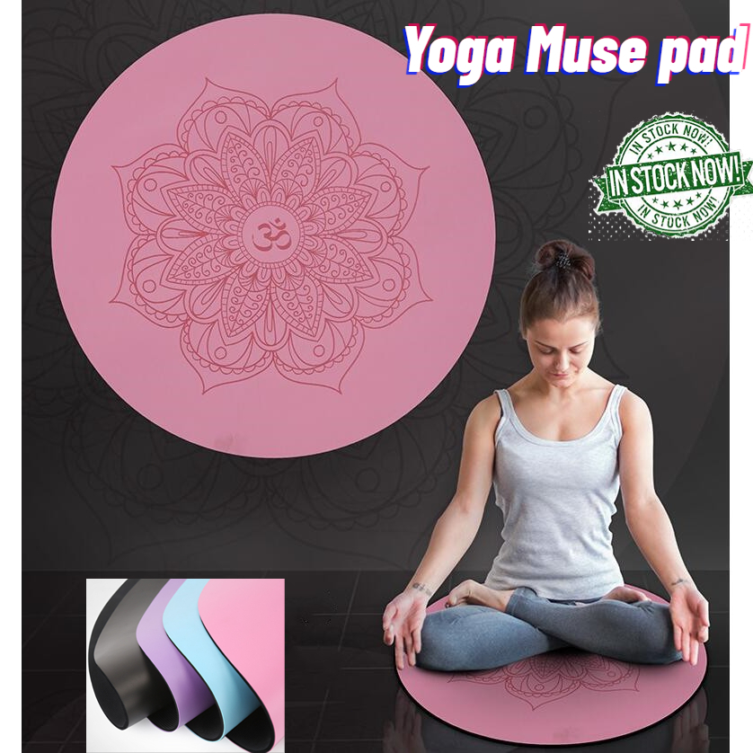 PU rubber bottom round yoga mat meditation mat home meditation wet
