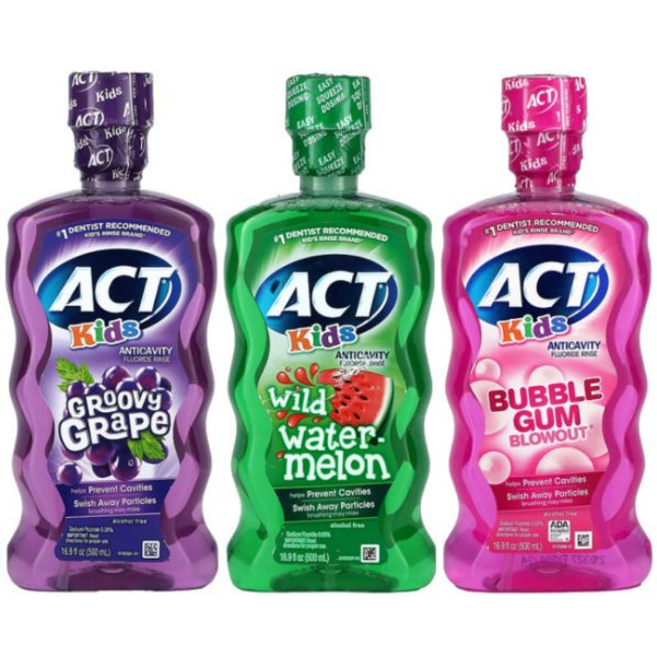 Act Kid's, Anticavity Fluoride Mouthwash, Groovy Grape / Bubblegum ...