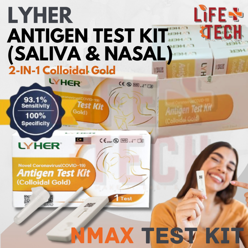 [READY STOCK] LYHER 2in1 Covid19 Home Rapid Antigen Self Test Kit