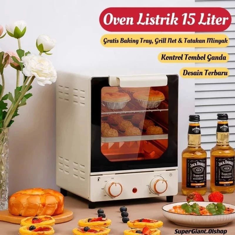 Electric Oven 15L Household Oven Low Watt Electric Oven SUPERGIANT Shopee Malaysia