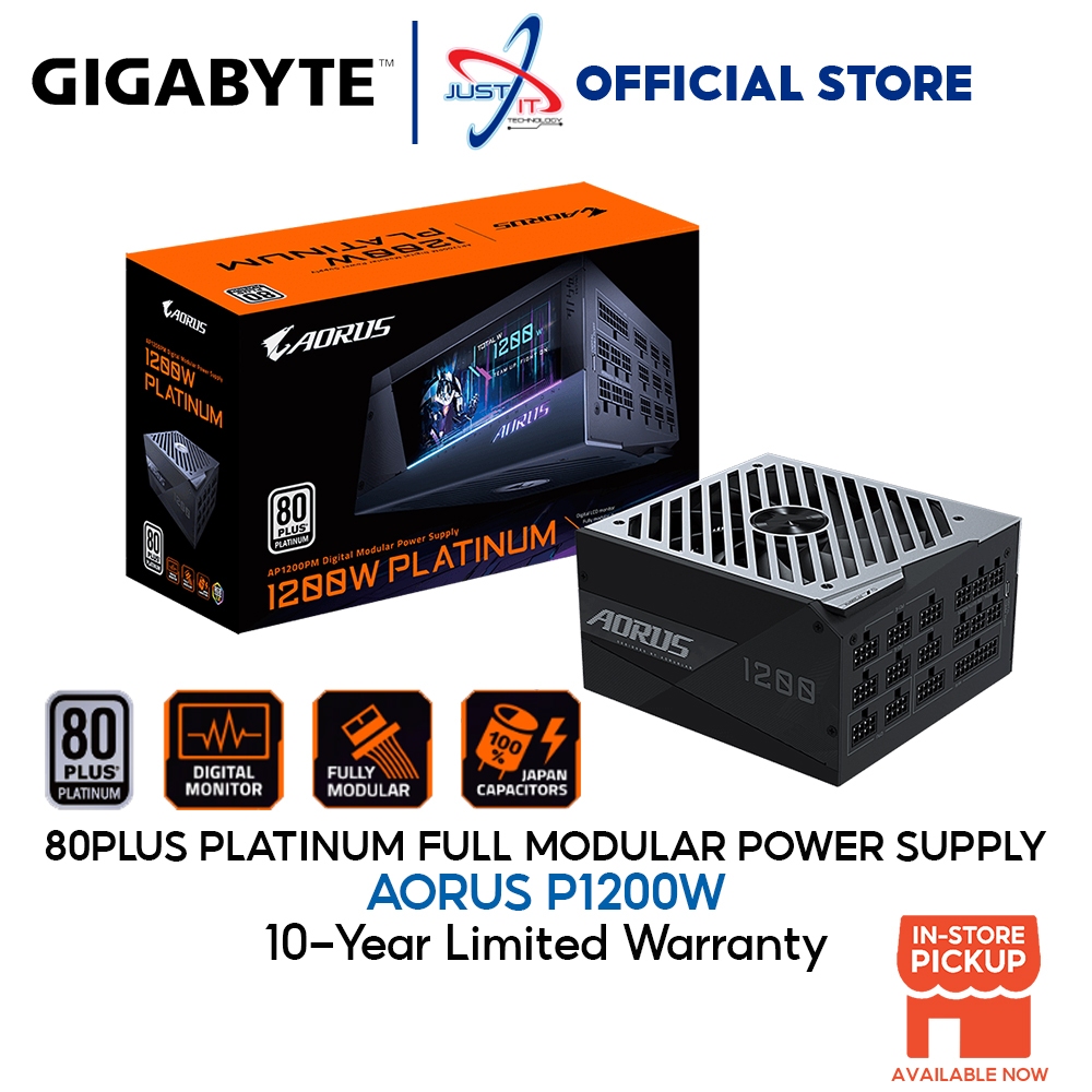 Gigabyte Aorus P1200W 1200W 80PLUS Platinum Full Modular Power Supply ...