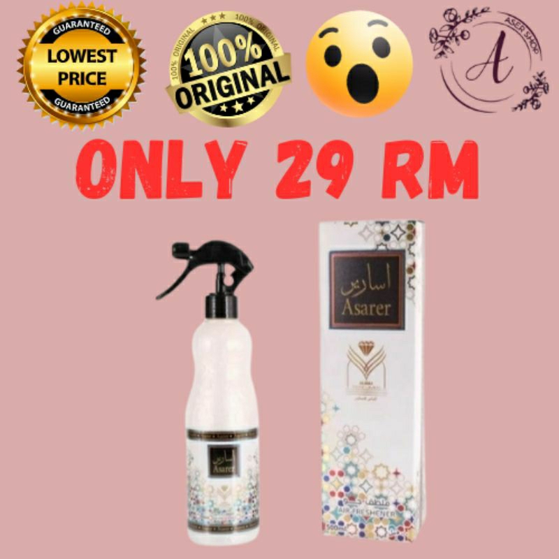 ASARER Air freshener from Saudi Arabia 350ml Long lasting 500 ML Oud
