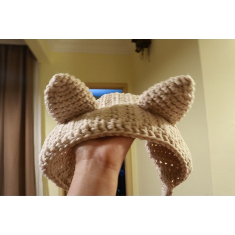 Cat Earmuffs Crochet Shopee Malaysia